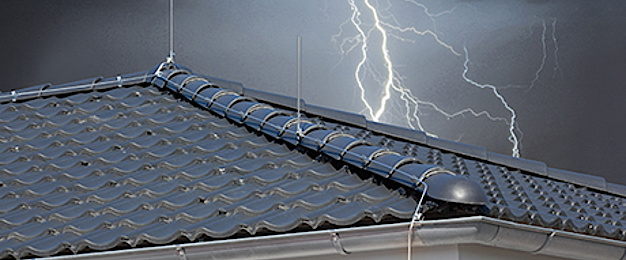 Äußerer Blitzschutz bei Elektrotechnik Lehmann in Sonnewalde OT Großbahren